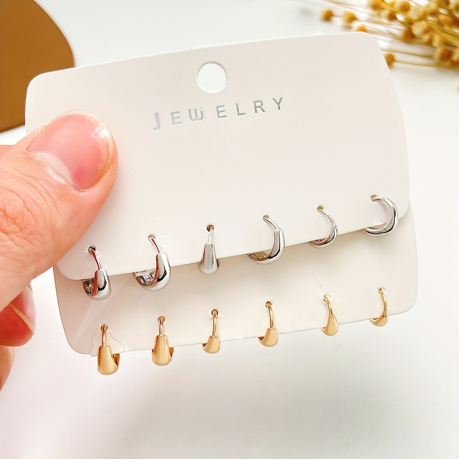 3 Pairs Rock Style Ear Cuffs Unisex Earrings Set